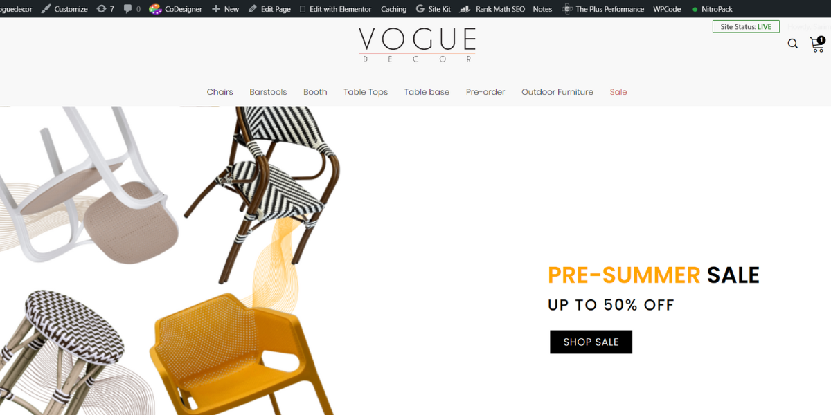 voguedecor site screenshot